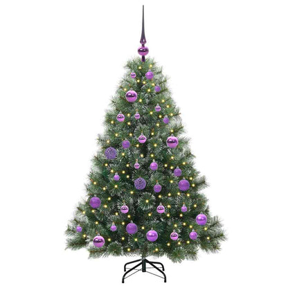 Artificial Christmas Tree with 150 LEDs Green 120 cm PE and PVC