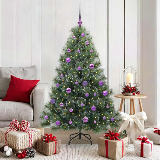 Artificial Christmas Tree with 150 LEDs Green 150 cm PE and PVC