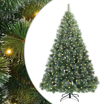Artificial Christmas Tree with 300 LEDs Green 210 cm PE and PVC