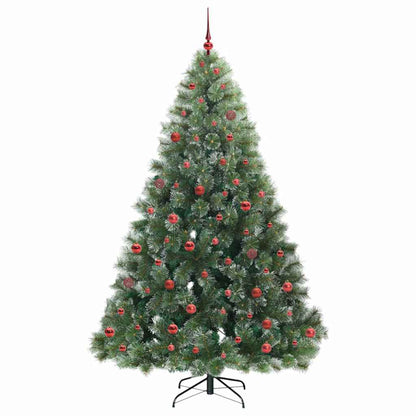 Artificial Christmas Tree with 300 LEDs Green 210 cm PE and PVC