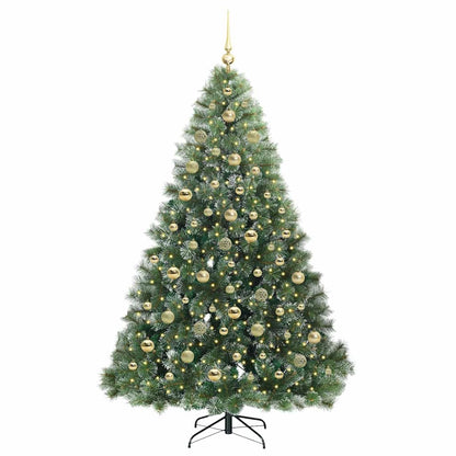 Artificial Christmas Tree with 300 LEDs Green 210 cm PE and PVC