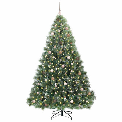 Artificial Christmas Tree with 300 LEDs Green 240 cm PE and PVC
