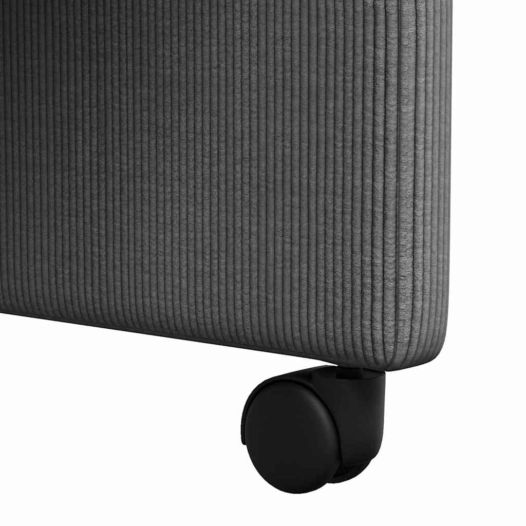 Dining Chairs with Wheels 2 pcs Dark grey 57 x 66 x 94 cm