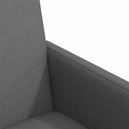 Dining Chairs with Wheel 2 pcs Dark grey 57 x 66 x 94 cm Fabric