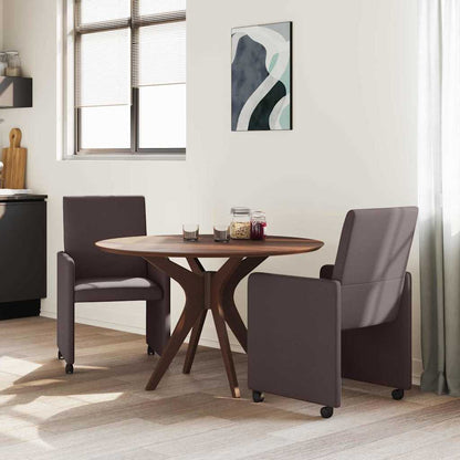 Dining Chairs 2 pcs Dark brown 57 x 66 x 94 cm Fabric