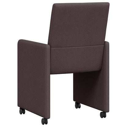 Dining Chairs 2 pcs Dark brown 57 x 66 x 94 cm Fabric