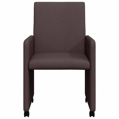 Dining Chairs 2 pcs Dark brown 57 x 66 x 94 cm Fabric