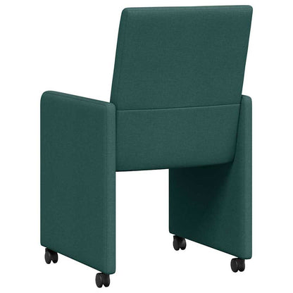 Dining Chairs 2 pcs Dark green 57 x 66 x 94 cm Fabric