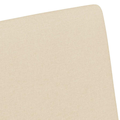 Dining Chairs with Wheels 2 pcs Cream 57 x 66 x 94 cm Fabric