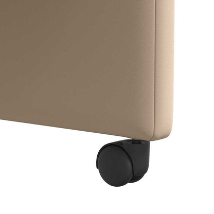 Dining Chairs with Wheels 2 pcs Cappuccino 57 x 66 x 94 cm