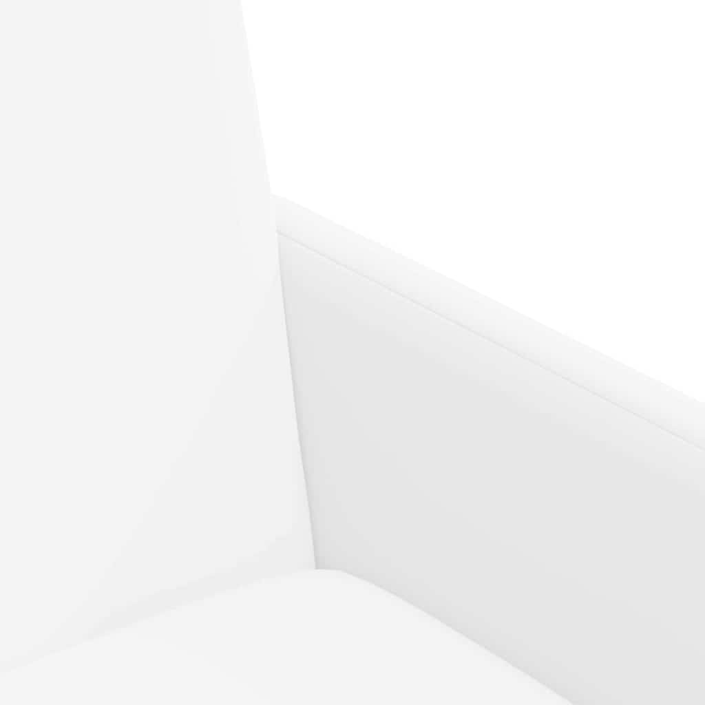 Dining Chairs with Wheels 2 pcs White 57 x 66 x 94 cm