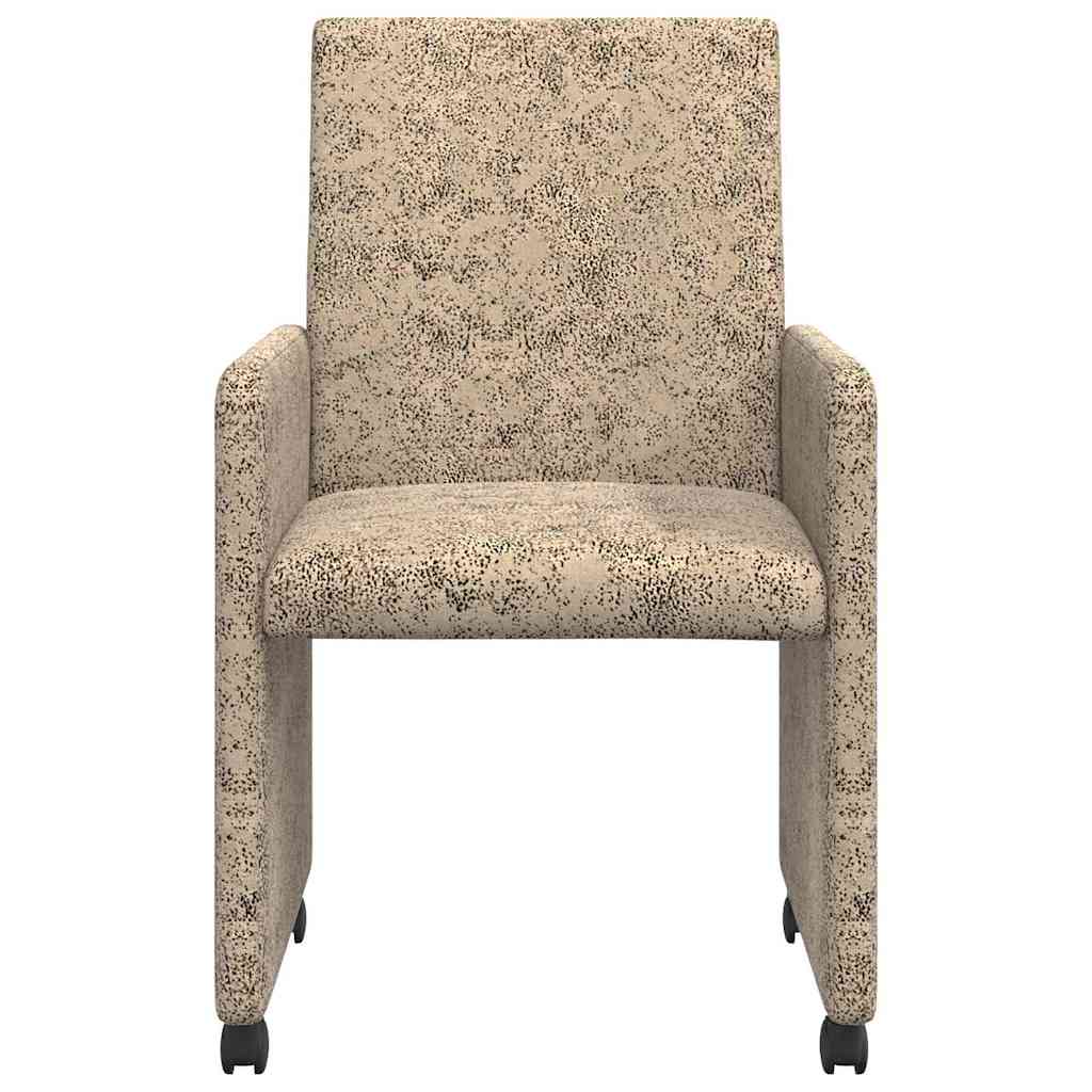 Dining Chairs with Wheels 2 pcs Light grey 57 x 66 x 94 cm