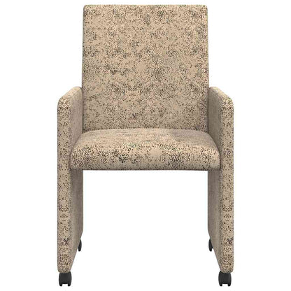 Dining Chairs with Wheels 2 pcs Light grey 57 x 66 x 94 cm