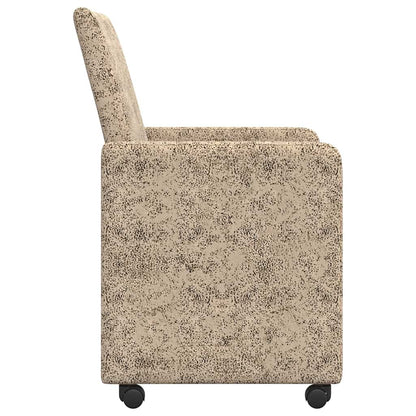 Dining Chairs with Wheels 2 pcs Light grey 57 x 66 x 94 cm