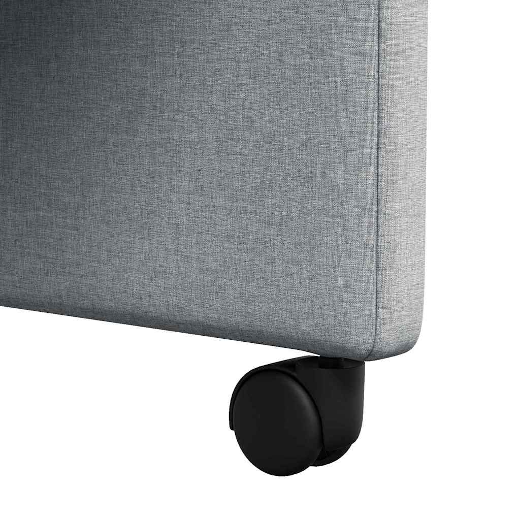 Dining Chairs with Wheels 2 pcs Light grey 58 x 65 x 94 cm