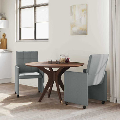 Dining Chairs with Wheels 2 pcs Light grey 58 x 65 x 94 cm