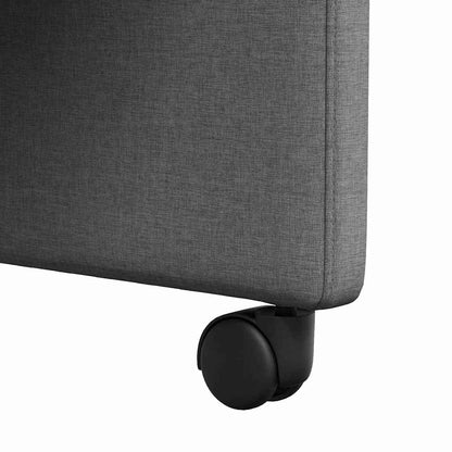 Dining Chairs with Wheels 2 pcs Dark grey 58 x 65 x 94 cm