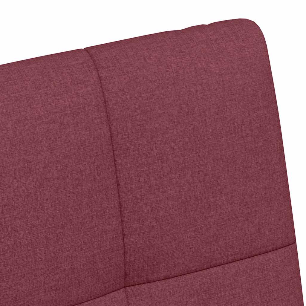 Dining Chairs with Wheels 2 pcs Wine red 58 x 65 x 94 cm Fabric