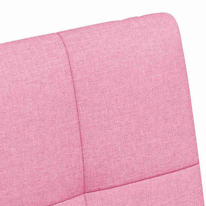 Dining Chairs with Wheels 2 pcs Pink 58 x 65 x 94 cm Fabric