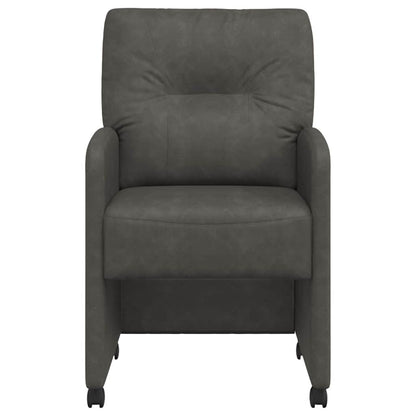 Dining Chairs with Wheels 2 pcs Black 57 x 67 x 95 cm