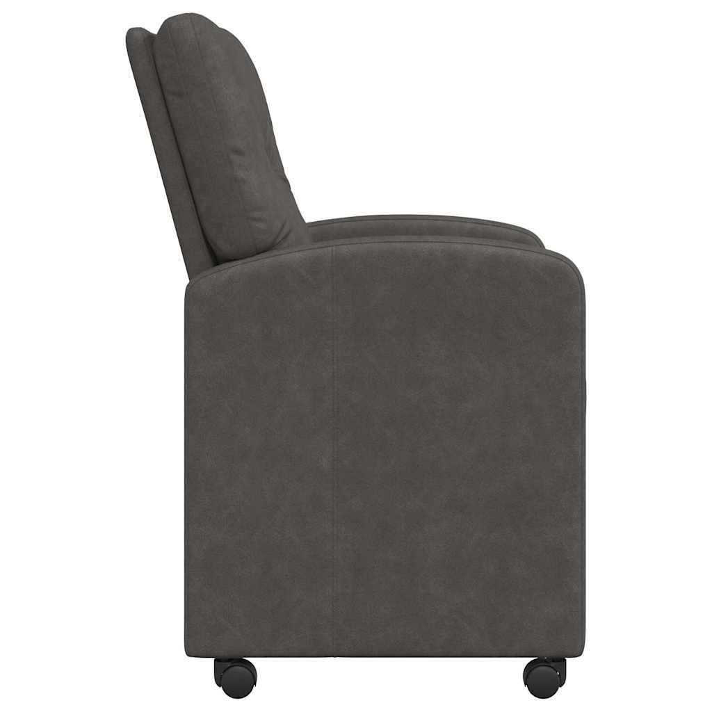 Dining Chairs with Wheels 2 pcs Black 57 x 67 x 95 cm
