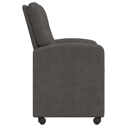 Dining Chairs with Wheels 2 pcs Black 57 x 67 x 95 cm