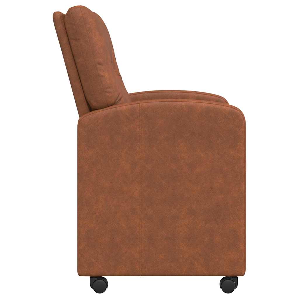 Dining Chairs with Wheels 2 pcs Brown 57 x 67 x 95 cm