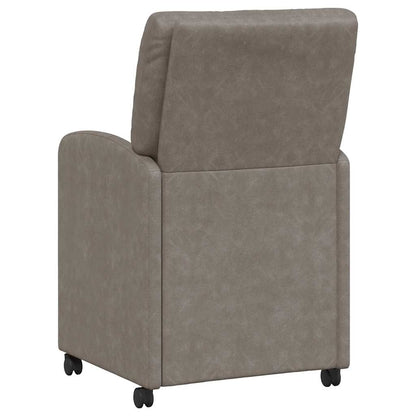 Dining Chairs with Wheels 2 pcs Grey 57 x 67 x 95 cm