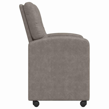 Dining Chairs with Wheels 2 pcs Grey 57 x 67 x 95 cm
