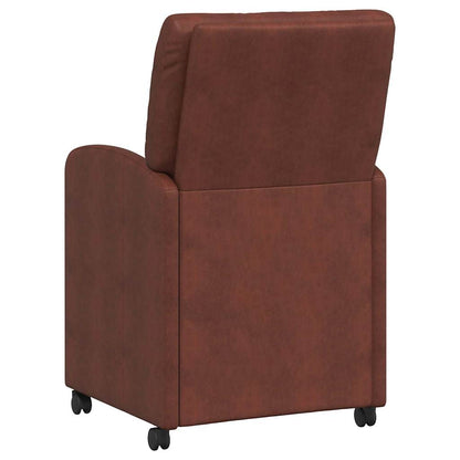 Dining Chairs with Wheels 2 pcs Shiny brown 57 x 67 x 95 cm