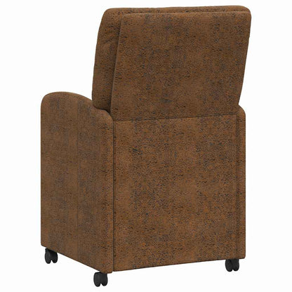 Dining Chairs with Wheels 2 pcs Brown 57 x 67 x 95 cm
