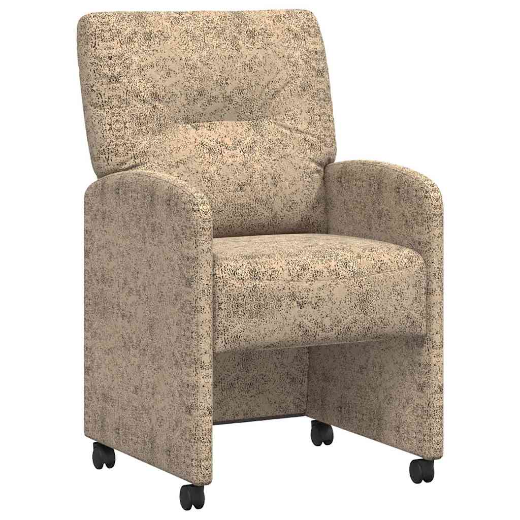 Dining Chairs with Wheels 2 pcs Light grey 57 x 67 x 95 cm