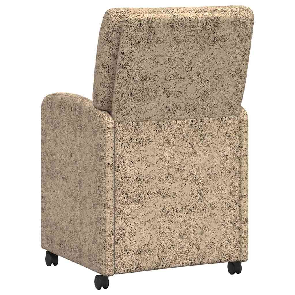 Dining Chairs with Wheels 2 pcs Light grey 57 x 67 x 95 cm