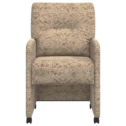 Dining Chairs with Wheels 2 pcs Light grey 57 x 67 x 95 cm