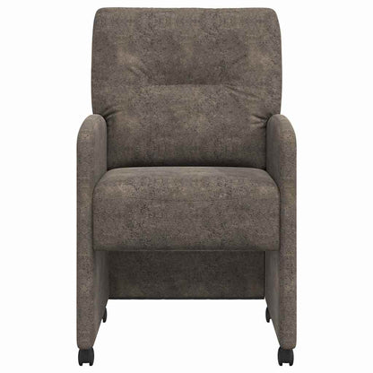 Dining Chairs with Wheels 2 pcs Dark grey 57 x 67 x 95 cm
