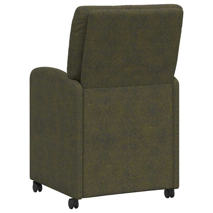 Dining Chairs with Wheels 2 pcs Army green 57 x 67 x 95 cm
