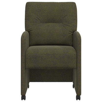 Dining Chairs with Wheels 2 pcs Army green 57 x 67 x 95 cm