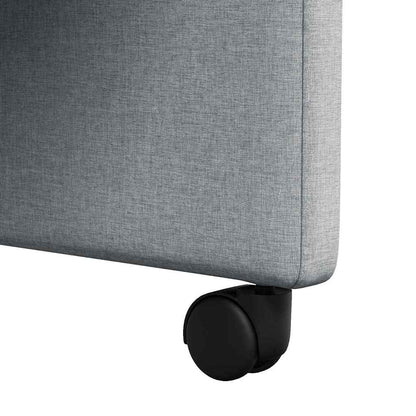 Dining Chairs with Wheels 2 pcs Light grey 57 x 67 x 95 cm