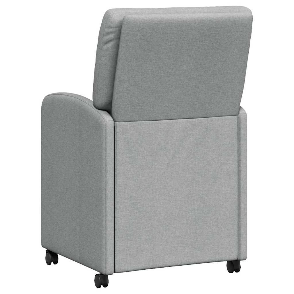 Dining Chairs with Wheels 2 pcs Light grey 57 x 67 x 95 cm