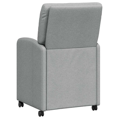 Dining Chairs with Wheels 2 pcs Light grey 57 x 67 x 95 cm