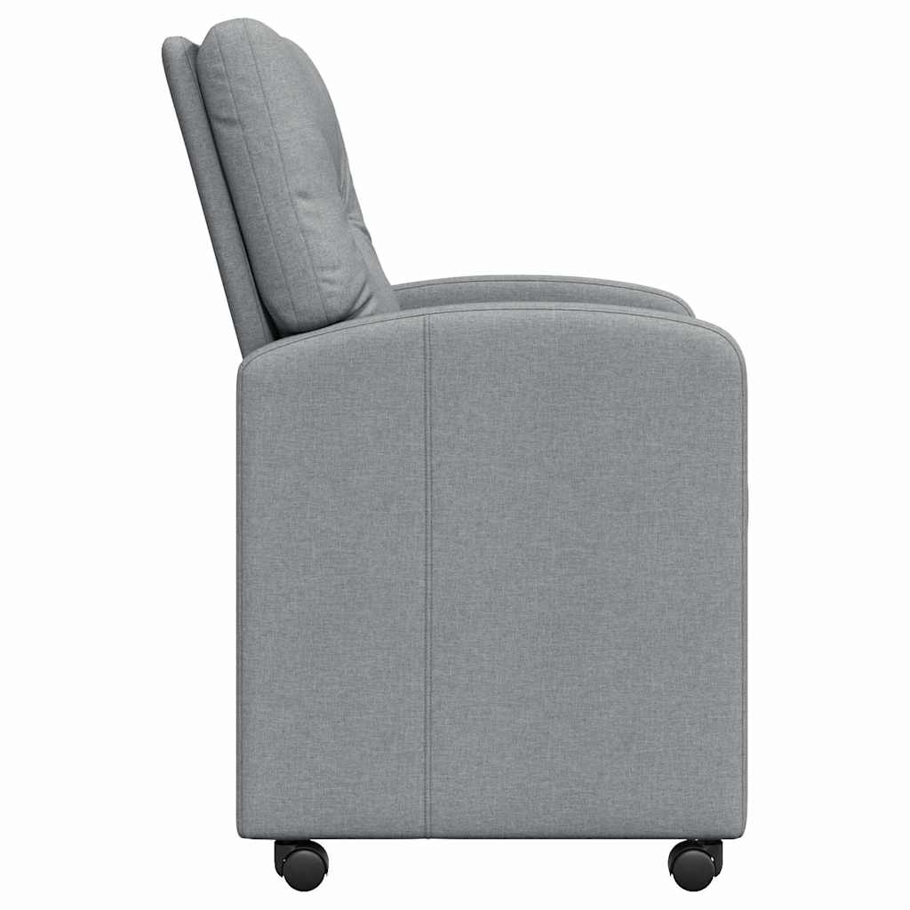 Dining Chairs with Wheels 2 pcs Light grey 57 x 67 x 95 cm