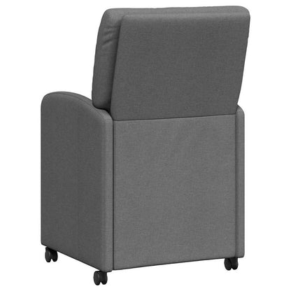 Dining Chairs with Wheels 2 pcs Dark grey 57 x 67 x 95 cm