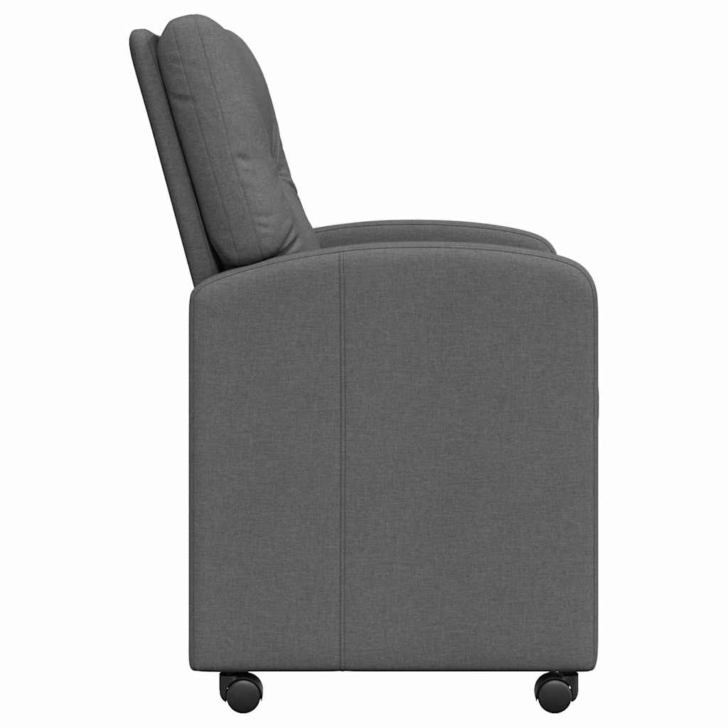 Dining Chairs with Wheels 2 pcs Dark grey 57 x 67 x 95 cm