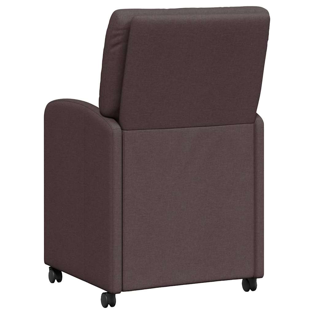 Dining Chairs with Wheels 2 pcs Dark brown 57 x 67 x 95 cm