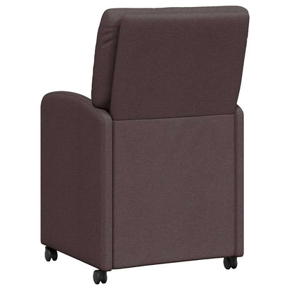 Dining Chairs with Wheels 2 pcs Dark brown 57 x 67 x 95 cm