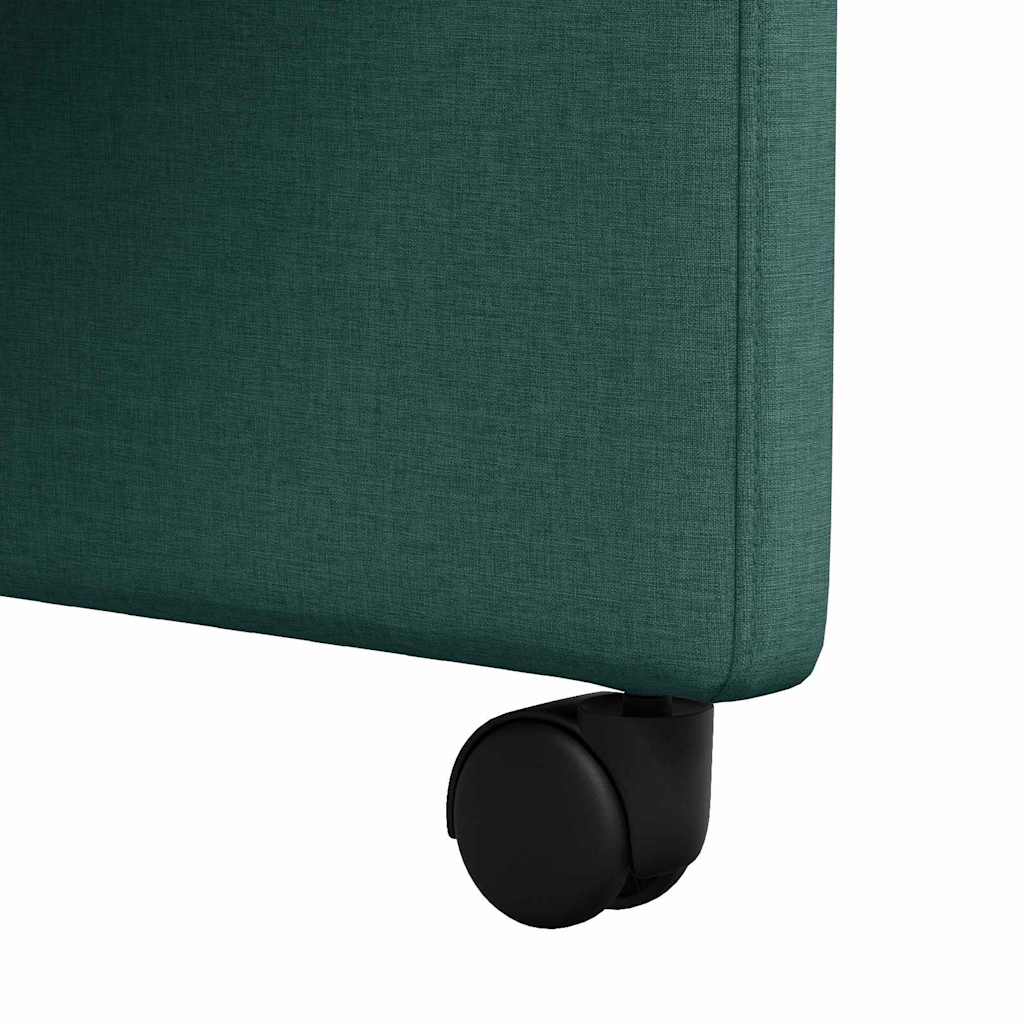 Dining Chairs with Wheels 2 pcs Dark green 57 x 67 x 95 cm