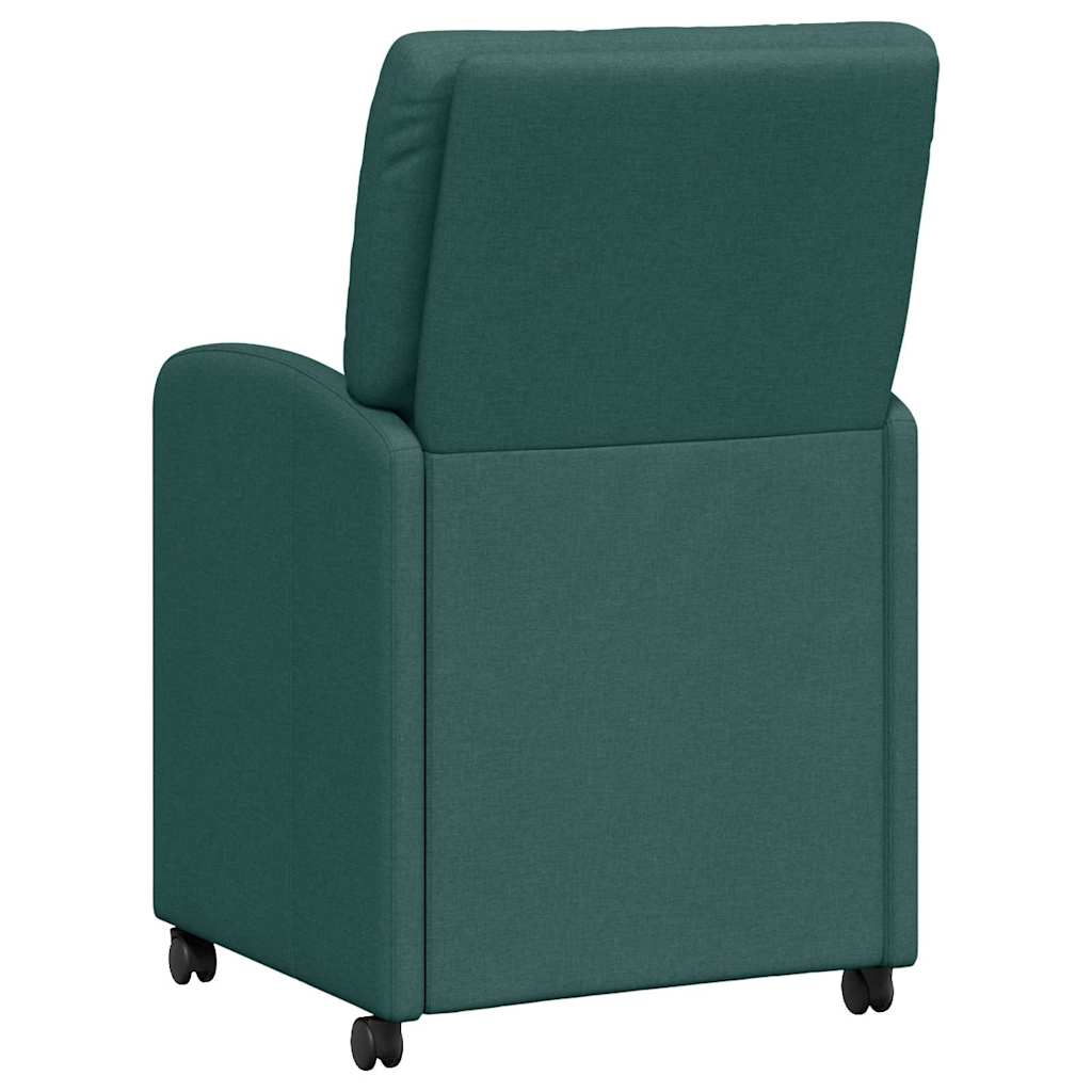 Dining Chairs with Wheels 2 pcs Dark green 57 x 67 x 95 cm