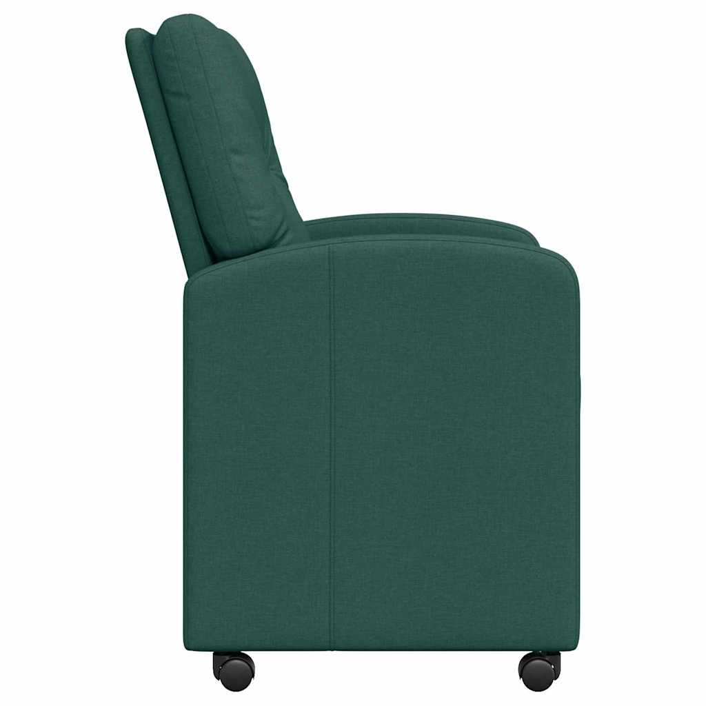 Dining Chairs with Wheels 2 pcs Dark green 57 x 67 x 95 cm