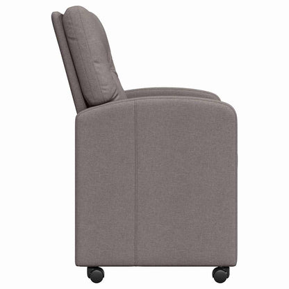 Dining Chairs with Wheels 2 pcs Taupe 57 x 67 x 95 cm Fabric