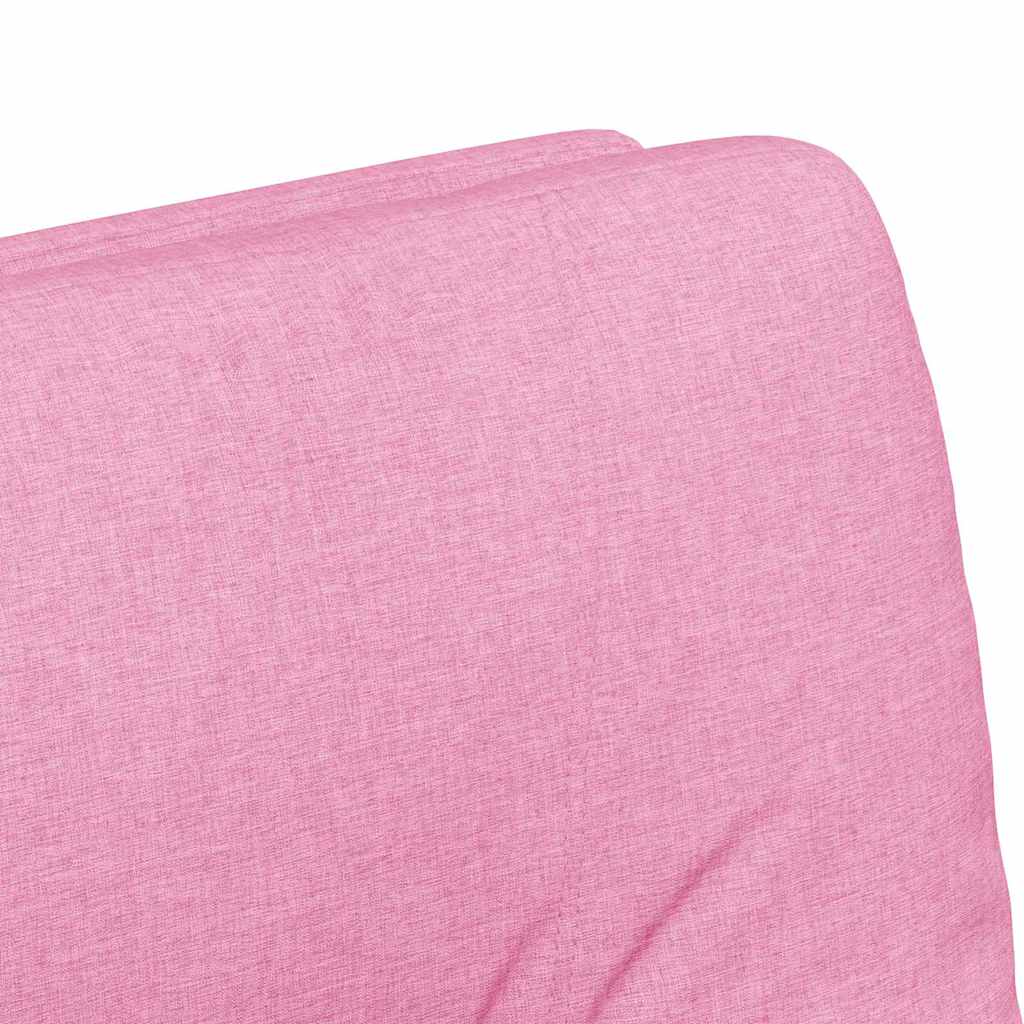 Dining Chairs with Wheels 2 pcs Pink 57 x 67 x 95 cm Fabric